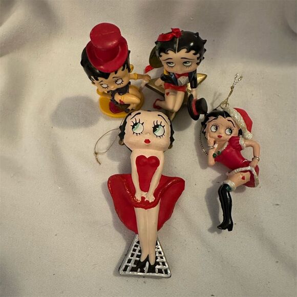 Kurt S. Adler Other - Set of 4 Vintage Betty Boop Christmas Ornaments by Kurt S. Adler